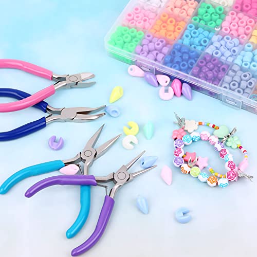 shynek 4pcs Jewelry Pliers Tools Kit for Crafts, Wire Wrapping, Jewelry Making Supplies - style: Set of 4