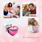 Mothers Day Birthday Number Love Family Friendship Graduation Auntie Grandma Dad Mom Charms for Pandora Bracelets Necklaces, Gifts Women, for Anniversary Valentines Christmas - style: Class of 2026 Graduation Pink Heart Charm
