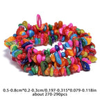 Chip Shells, 260pcs 5-8mm Irregular Beads with Holes, Deep Color Shell & Sapphire Chip Beads for Jewelry Making - color: Deep Multicolor