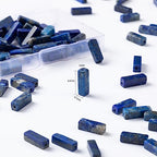 Natural Lapis Lazuli Rectangle Tube Beads 4x13mm 38cm/str Loose Semi Gemstone Stone Beads for Making Bracelets Necklace Earrings - color: Lapis Lazuli, size: 4x13mm Rectangle