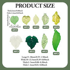 Beadthoven 270Pcs 9 Styles Leaf Acrylic Bead Caps Bulk Frosted Transparent Yellow Green Leaf Maple Leaves Charm Dangle Plant Beads for Jewelry Making DIY Spring Bracelets Necklace Earrings Crafting - color: Leaf Mixed 9 Styles