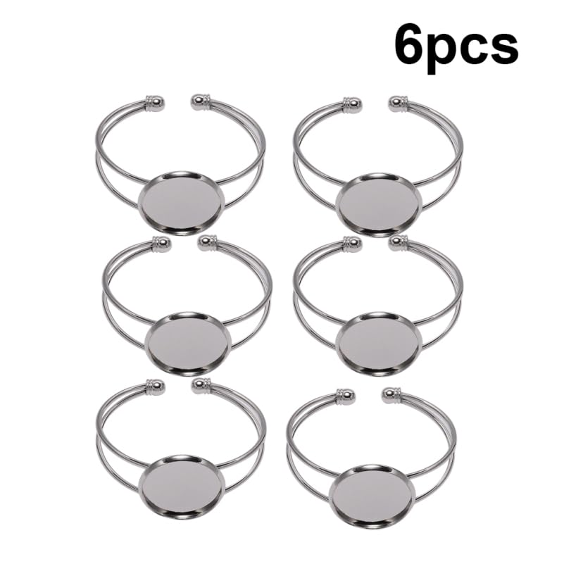 EXCEART Copper Bracelet Bottom Holder 2.36X1.96X0.98In Round Plate Y Shape for Diy Jewelry Making Kit with Bangle Bracelets and Custom Wrist Chains - color: Silver, size: 5*2.5cm