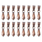 Fashewelry 20Pcs Red Copper Pinch Clip Bail Clasps Pendant Bead Connectors 20x7mm for Dangle Charm Jewelry Making - color: Red Copper