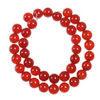 Natural Stone Beads 2mm Red Agate Gemstone Round Loose Beads Crystal Energy Stone Healing Power for Jewelry Making DIY,1 Strand 15" - color: Red Agate, size: 2MM