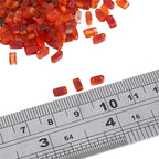 Beadia Natural Red Agate Stone Tila Beads 5x2mm Rectangle 2-Hole Spacer Beads for DIY Bracelet Earring Making 15"/Strand - color: Red Agate, size: 5x2mm
