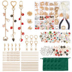 ZOODAMAI Ultimate DIY Charm Making kit- 313 Pieces with Tools, Charms & 5 Velvet Drawstring | Make Your Own Keychains, Jewelry & Personalized Gifts (Complete Beginner-Friendly Set) - size: 313pcs
