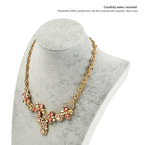 Oirlv Velvet 3-Dimensional Jewelry Stand Necklace Pendant Chain Jewelry Bust Display Holder/necklace bust (H:11.42") - size: H11.42"