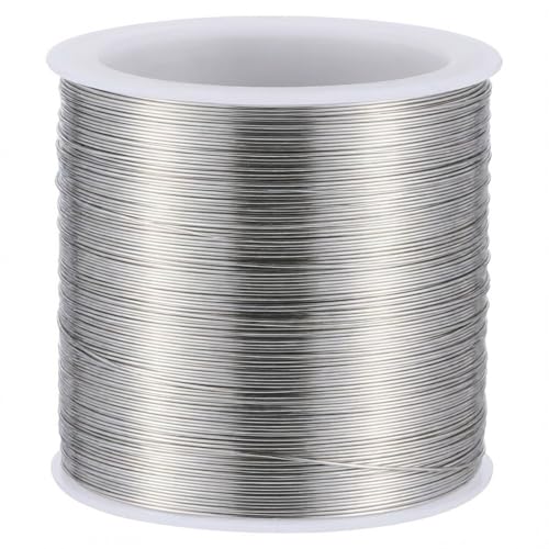 28 Gauge Jewelry Copper Wire, 328 ft/100 m Rust Resistant Craft Copper Wires, Bulk Soft Pure Silver Coppers Wire, Plated Metal Thin Beads Wires for Making Crafts Wrapping Jewelry - color: Silver