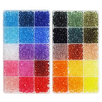 INSPIRELLE 1800 Pieces 6mm Faceted Round Acrylic Beads - 30 Colors Plastic Spacers for Jewelry Making and Crafting - color: Faceted Round Beads (1800 pieces)