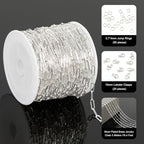 YOUBEIYEE 32.8 Feet Silver Paperclip Chain for Jewelry Making Silver Plated Brass Chain Roll for Women Necklace Bracelet DIY Jewelry Supplies - color: Paperclip