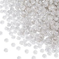 ANCIRS 1000pcs 7mm Spacer Beads Caps for Jewelry Making, Metal Hollow Flower Bead Caps for Bracelet Necklace- Silver - color: Silver-1000pcs-7mm