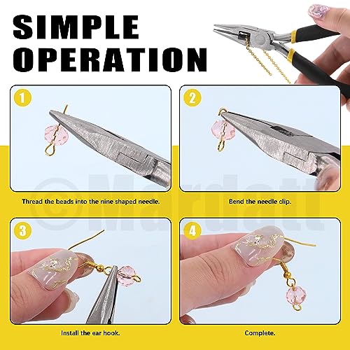 Mardatt 957Pcs Jewelry Making Supplies Kit - Includes Pliers, Ring Sizer, Wires, Opener & Other Findings for Jewelry Making & Repair - size: No.4-957Pcs