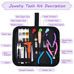shynek Jewelry Making Kit - Adults Supplies with Tools, Wires, Findings & Charms for Making & Repair