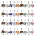 SUPERFINDINGS 36Pcs Tree of Life Charms Colorful Heart Stone Chips Charms Antique Silver Wire Wrapped Crystal Pendants for Jewelry Making Necklace Earrings Bracelet DIY, Hole: 2mm