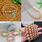 Gocelyn 476PCS Round Crystal Glass Beads for Jewelry Making(Champagne Golden), Glass Spacer Loose Beads for Crafts Bracelets Necklaces Charms Pendants 4/6/8/10/12mm - color: Round Glass Beads: Champagne Golden