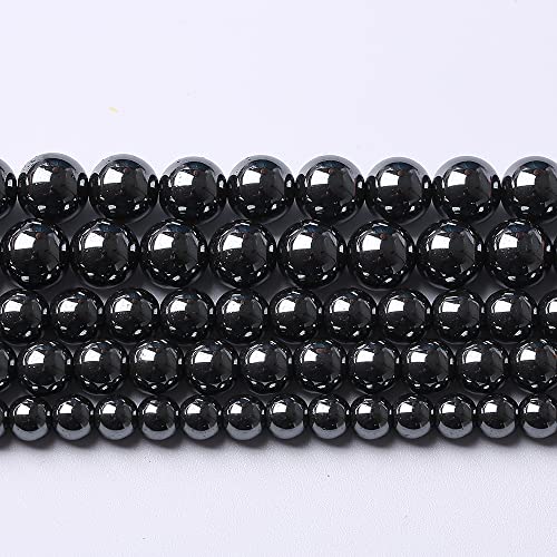 103pcs 4mm AAA Black Hematite Beads Natural Stone Gemstone Round Loose Beads for Jewelry Making DIY Bracelets - color: Black Hematite, size: 4mm