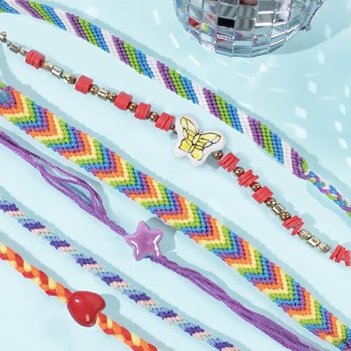 STMT D.I.Y. Rainbow Bead Case, Includes Over 500 Jewelry Making Supplies, Including Cute Beads for Jewelry Making, Bracelet Charms, Storage Case, Friendship Bracelet Kit, Teen Girl Gifts - style: Rainbow