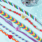 STMT D.I.Y. Rainbow Bead Case, Includes Over 500 Jewelry Making Supplies, Including Cute Beads for Jewelry Making, Bracelet Charms, Storage Case, Friendship Bracelet Kit, Teen Girl Gifts - style: Rainbow