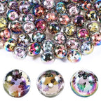 15Pcs Acrylic Beads Round 16mm UV Bead in Bead with Butterfly Print Fit for DIY Jewelry Bracelet Necklace Keychain Beadable Pens Mobile Phone Chain Making Cute (Butterfly-Black) - color: Butterfly-Black