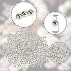600 Pcs Silver Plated Smooth Round Metal Beads - Spacer, Crimp, Clamp End Stopper Beads 6 mm for Jewelry Making - color: Silver 6mm 600 Pcs