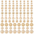 PH PandaHall 120pcs 14K Gold Spacer Beads 4/5/6/8mm Beads Brass Round Beads Metal Loose Beads Long-Lasting Spacers for Clay Bead Summer Bikini Beach Layered Stackable Necklace Bracelet Jewelry Making