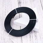 Fashewelry 32.8Ft 5mm Aluminum Flat Wire Black Bendable Metal Craft Wire Strip for Bezel Sculpting Armature Jewelry Making Gem Metal Wrap - color: Flat-Black, size: 5mm