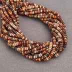 BONNY BOXX 1 Strand (150PCs) Natural 2 * 4mm Picasso Red Turquoise Rondelle Beads, Natural Abacus Disk Stone Beads Loose Spacer Gemstone for DIY Bracelet Necklace Jewelry Making - color: Picasso Red Turquoise, size: 2*4MM