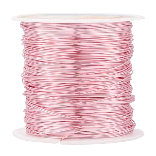 203 Feet Tarnish Resistant Copper Wires 24 Gauge Jewelry Craft Wires Beading Wire for Jewelry Making, Wire Wrapping and Crafting(Rose Gold) - color: Rose Gold, size: 24 Gauge