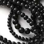 Black Turquoise Stone Beads for Jewelry Making Gemstone Round Crystal Bracelet Necklace 1 Strand 15.5inch 60PCS 6MM - color: Black turquoise, size: 6MM