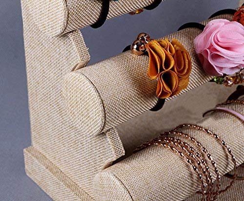 ChezMax 3 Tier Detachable Jewelry Holder for Bracelet Necklace Watch - Linen - color: C- Linen