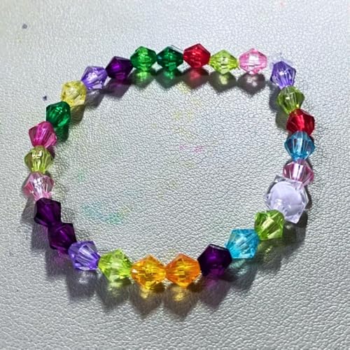 200pcs 10mm Acrylic Bicone Beads Faceted Acrylic Crystal Spacer Beads for Bracelet Necklace Earring Keychain Jewelry Making Crafts(Dark Coffee) - color: Dark Coffee, size: 10mm