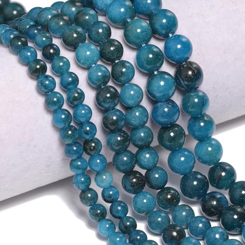 8mm Apatite Natural Stone Beads Round Loose Beads for Jewelry Making Yochus DIY Beads Bracelet Necklace - color: Apatite, size: 8mm