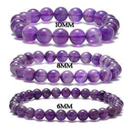 NCB 100pcs Original Natural Stone Beads Gemstone Round Loose Beads 6mm 8mm 10mm (Amethyst, 6mm 100Beads) - color: Amethyst, size: 6mm 100Beads