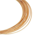 1.2mm x 5m 18K Gold Plated Copper Twist Wire Textured Crafting Wire Golden Engraved Half Hard Wire Memory Wire for Bracelet Ring Jewellery Making DIY Beading Work Sculpting