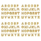 AUEAR, 104 Pack Gold A-Z 8mm Full Rhinestone Slide Charms Crystal Alphabet Letter Alloy for Bracelets Necklace Wristbands DIY Jewelry Making - color: Gold, size: 104 Pack