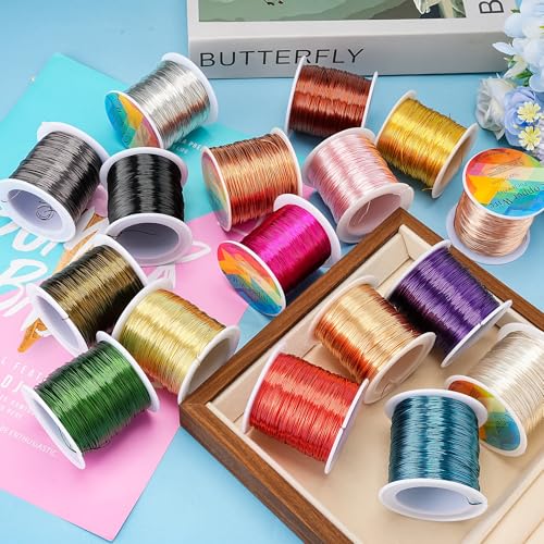 203 Feet Tarnish Resistant Copper Wires 24 Gauge/0.5mm Jewelry Craft Wires Beading Wire for Jewelry Making, Wire Wrapping and Crafting (Black) - color: Black, size: 24 Gauge