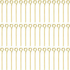 Shapenty 200PCS Mini Metal Wire Eyepins Beading Small Open Eye Head Pins Needles Bulk for DIY Craft Bead Earring Pendant Necklace Bracelet Jewelry Charm Finding Making (24mm/1Inch, Gold) - color: Gold, size: 24 mm