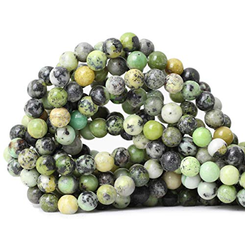 45PCS 8mm Natural Australian Jade Stone Beads Round Loose Beads for Jewelry Making DIY Handmade Materials 1 Strand 15" - color: Australian jade, size: 8mm