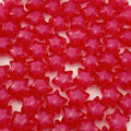 200pcs 11mm Acrylic Star Beads Spacer Beads for DIY Jewelry Making Bracelet Necklace Key Chains Handmade Craft(Watermelon Red) - color: Watermelon Red, size: 11mm