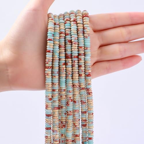 Natural Shoushan Stone Disk Spacer Beads 6x2mm 38cm/str Flat Rondelle Loose Semi Gemstone Caps for Making Bracelets Necklace - color: Shoushan Stone