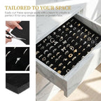DOITOOL Black Velvet Ring Organizer Foams, 5 Pack Jewelry Box Foams Inserts for Earrings, Sponge Holder Pad, Storage Showcase Display Tray for Jewelry Showcase, Storage Display (11x7in)