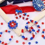 UPINS 1200pcs Red White and Blue Beads,4th of July Beads Patriotic Star Shaped Beads American Beads Memorial Day Beads DIY Jewelry Making Crafts - color: Multicolor Star Shape for Independence Day