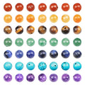 AD Beads 8mm Natural Loose Beads 112 Pieces for Making mala Necklace or Bracelet (7 Chakra Beads) - color: 7 Chakra Beads