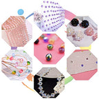 1200pcs 6mm Briolette Crystal Glass Faceted AB Beads Spacer Beads for Jewelry Making - Bracelets, Necklaces - 24 Colors with Container Box