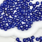 200pcs Glass Beads, 8mm Glass Beads for Barcelet and Jewelry Making DIY (Navy Blue) - color: Navy Blue