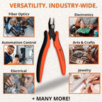 Flush Cutters Precision Wire Cutters for Fiber Optics, Electronics and Jewelry Making tool Mini Diagonal Cutting Pliers Perfect for Zip Ties, Electrician Tool, Small Wire, crafting and more