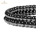 BEADNOVA 4mm Natural Hematite Gemstone Round Loose Beads for Jewelry Making (90-92pcs) - color: 23) Hematite Round Beads, size: 4mm