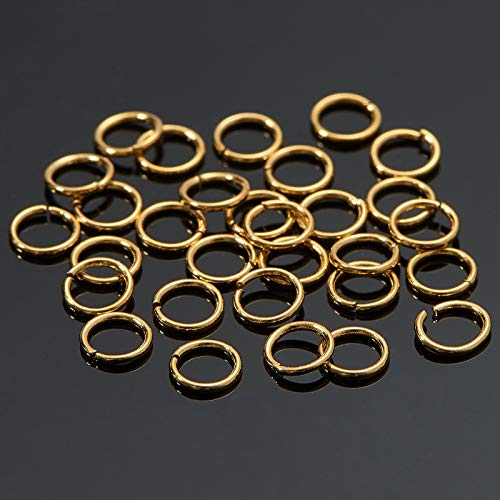 DanLingJewelry 500 pcs 304 Stainless Steel 25 Gauge Open Jump Rings 4mm for Jewelry Making Connectors Jewelry Finding Golden Color - color: 500 pcs - ф4mm δ 0.5mm - Golden
