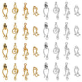 PH PandaHall 120 Sets Tibetan S Hook Ring Toggle Clasps 4 Styles Toggle Jewelry Clasps End Clasps Connectors Jewelry Closure Clasps for Bracelet Necklace Jewelry Making, Antique Silver/Antique Golden