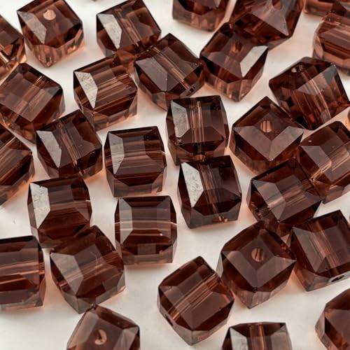 200pcs 4mm Cube Crystal Glass Beads for Jewelry Making Faceted Square Crystal Glass Bead Spacer Beads Loose Beads for Bracelet Earring Necklace DIY Craft(Medium Purple) - color: Medium Purple, size: 4mm